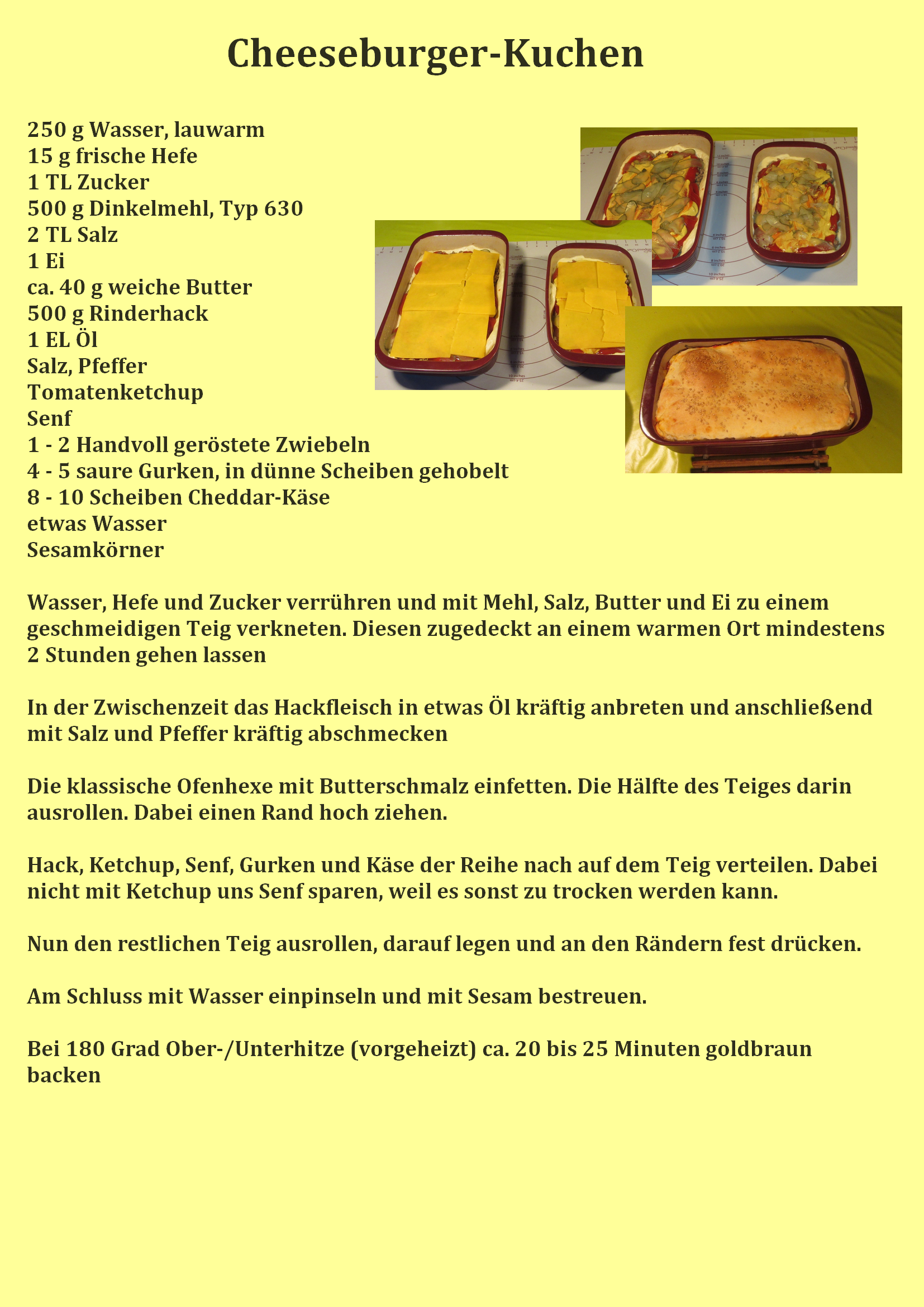 Rezept Cheeseburger Kuchen Ofenhexen Pampered Chef®